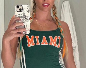 Miami Tank Top, Y2K Hot Girl Summer, Crop Tank Top Y2K, Summer Top