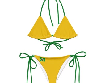 Brazil Bikini Y2K BrazilJersey Bikini , Worldcup Soccer Bikini, 80s 90s 2000s Aesthetic, Y2K Clothing Y2K Shirt Swimwear Soccer Jersey