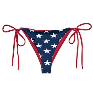 Stars & Stripes Bikini Bottom , USA American Bikini Bottom, Made in USA, 4th of July American Flag Bikini