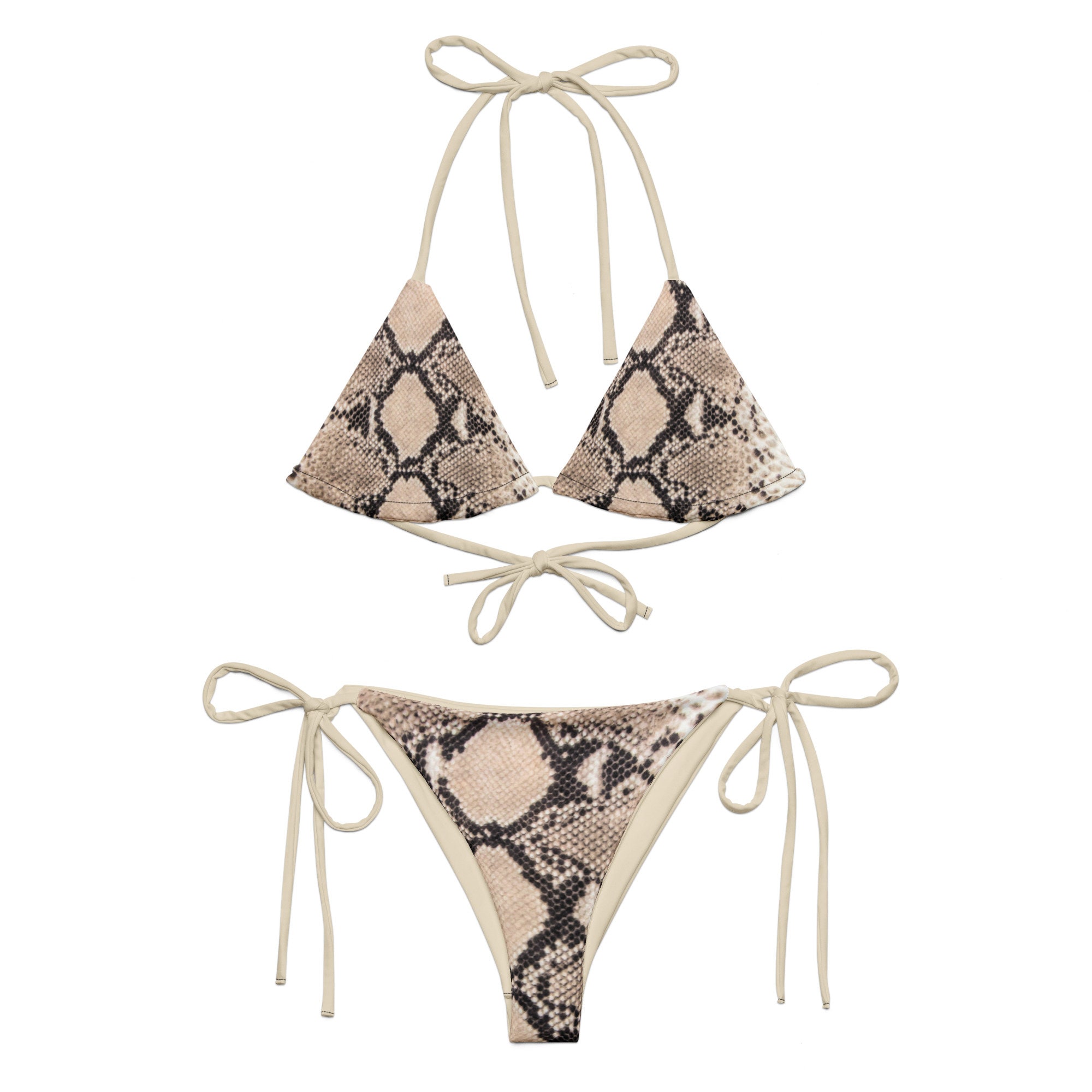 snakeskin bathing suit top