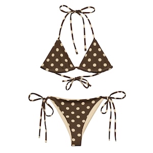 Bikini marron à pois Harper