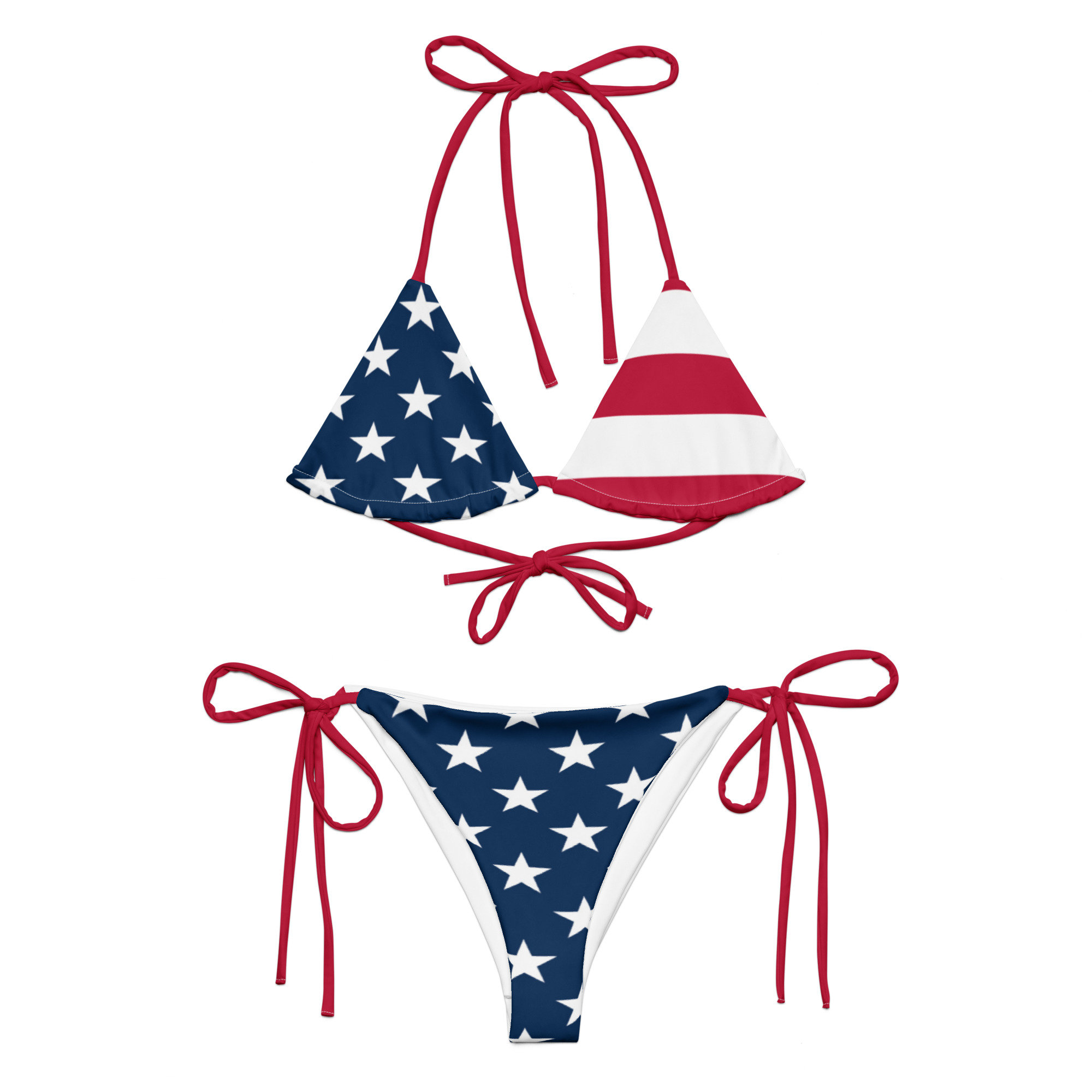 ビキニ [THEAIRTOWN] chrome usa flag bikini 2color American Flag Bikini