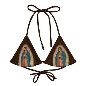 Top de Bikini Virgen María, Bikini Nuestra Señora de Guadalupe, Bikini Triángulo