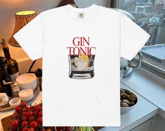 Gin Tonic Tshirt, Cocktails t-shirt , Slogan Tee, Funny Meme Tshirt, Womens Slogan Tee , Y2k Early 2000s Aesthetic Tshirt