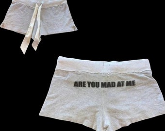 Short booty Are You Mad At Me, Bas Année 2000 , Short graphique , Esthétique Années 2000