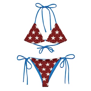 National Anthem Bikini Triangle Bikini , USA American Bikini, Made in USA, 4th of July American Flag Bikini