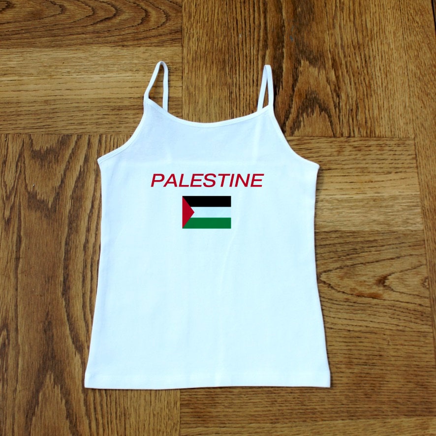 Palestine Tank Top, Blokette Camisole Y2K Summer Cropped Top, Football Flag , 2000s Aesthetic, Soccer Shirt, Palestine Tshirt, Gift For Her
