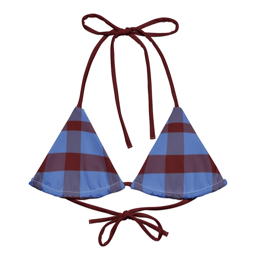 Black And Red Plaid Tartan One Piece Swimsuite