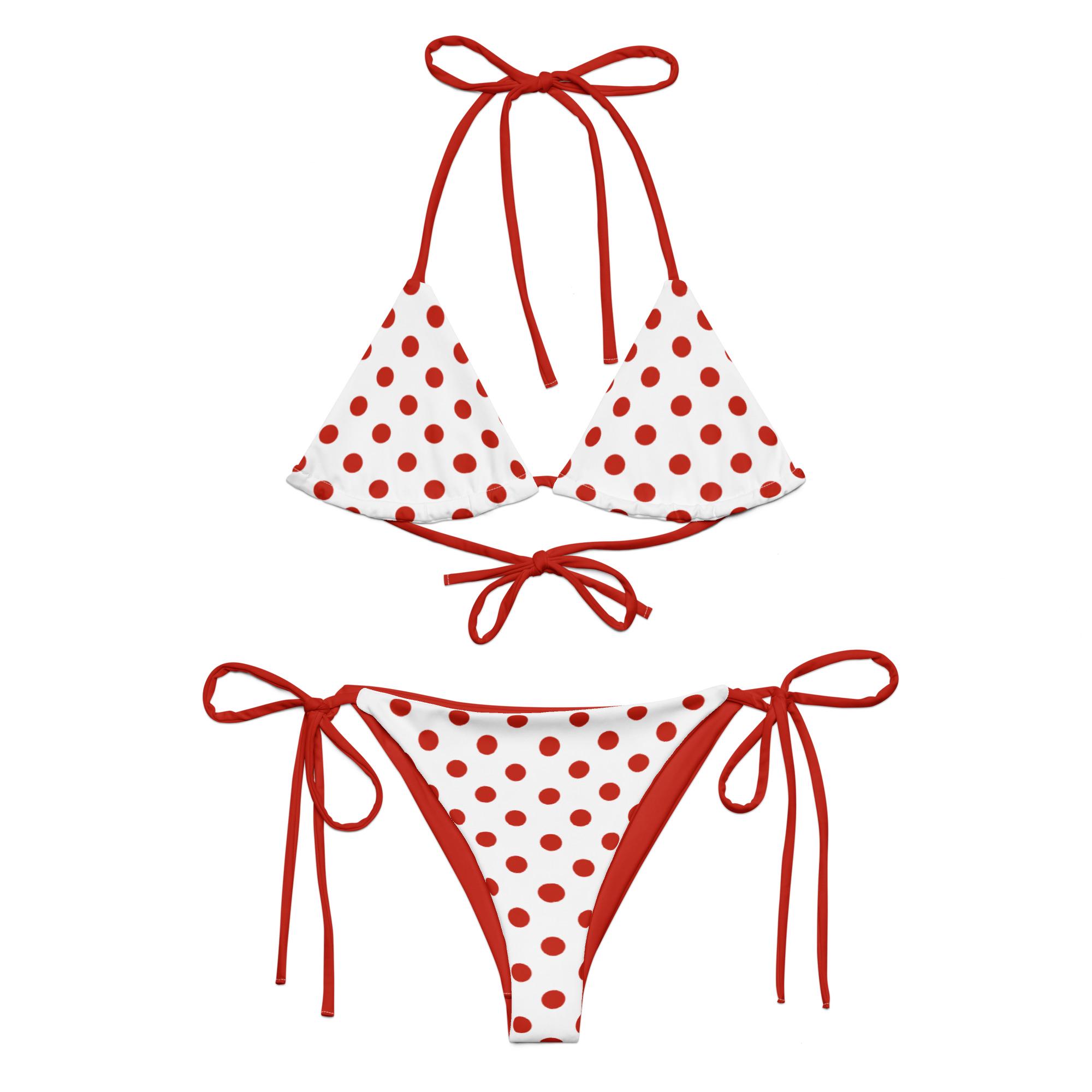 Red Polka Dot Bikini - Etsy Red Polka Dot Bikini - Etsy
