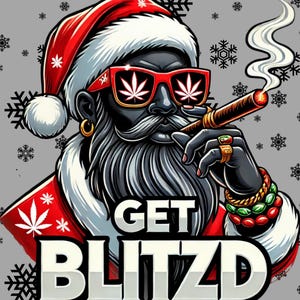 Get Blitzd Black Santa PNG