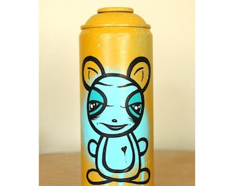 Original - Let's Cuddle, Hand Painted Spray Paint Can