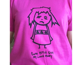 Shirt - Some Bitch Stole My Lunch Money, Berry, Unisex Sizing