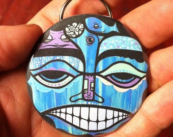 Keychain Bottle Opener - The Shaman 2.25 Inch Round