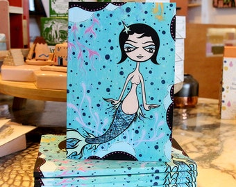 Journal Notebook - Mermaid, 120 lined pages, 6 x 9 inches