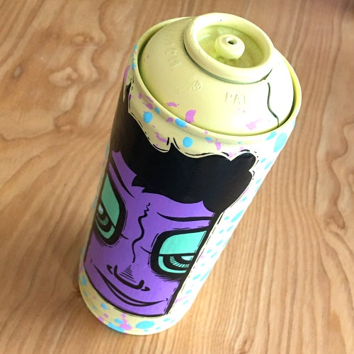 Original - Merlin, Hand Painted deals Spray Paint Can