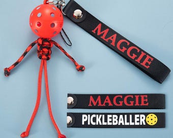 Gepersonaliseerde Pickleball Handgemaakte sleutelhangers voor tassen Pickleball Accessoires Ornament voor mannen Vrouwen Unieke cadeaus voor sportliefhebbers Pickleball