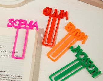 Personalized Name 3D Printed Bookmark, Page Marker Reading Accessory Stocking Filler, Birthday Back to School Gift for Book Lovers Teachers