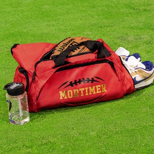 Custom Football Duffle Bag,Personalized Sports Gym Equipment, Team Gifts & Travel Gear