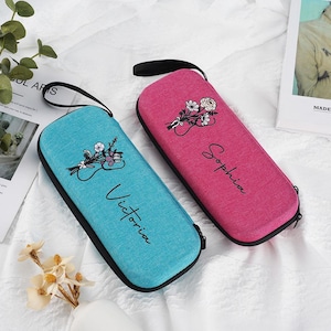 Stethoscope Case Personalized Birth Flower  Custom Stethoscope Storage Case With Mesh Bag Gift for Nurse/Doctor/Medical Staff