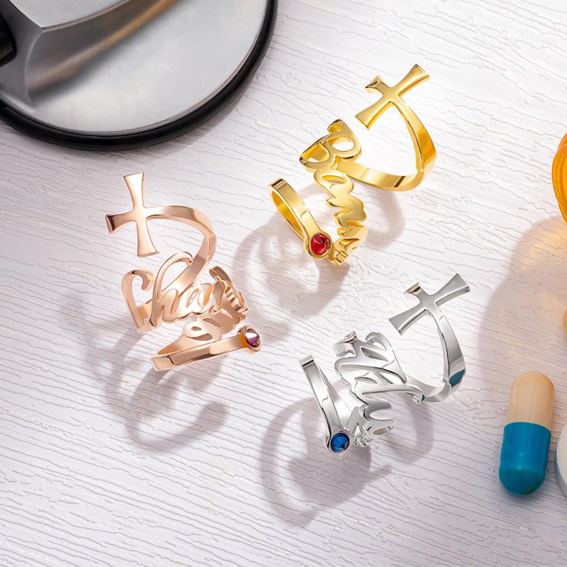 Stethoscope ID Tag,Nurse Gift with Birthstone,Student Nurse Gift,Stethoscope Heart Name Tag,Stethoscope Personalized Name Tag for Doctor