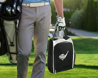 Personalized Golf Shoe Bag Groomsman Gift for Golfers&Golf Lovers Monogrammed Canvas Shoe  Bag Sport Shoe Bag Cleat Player Shoe Bag Golfer