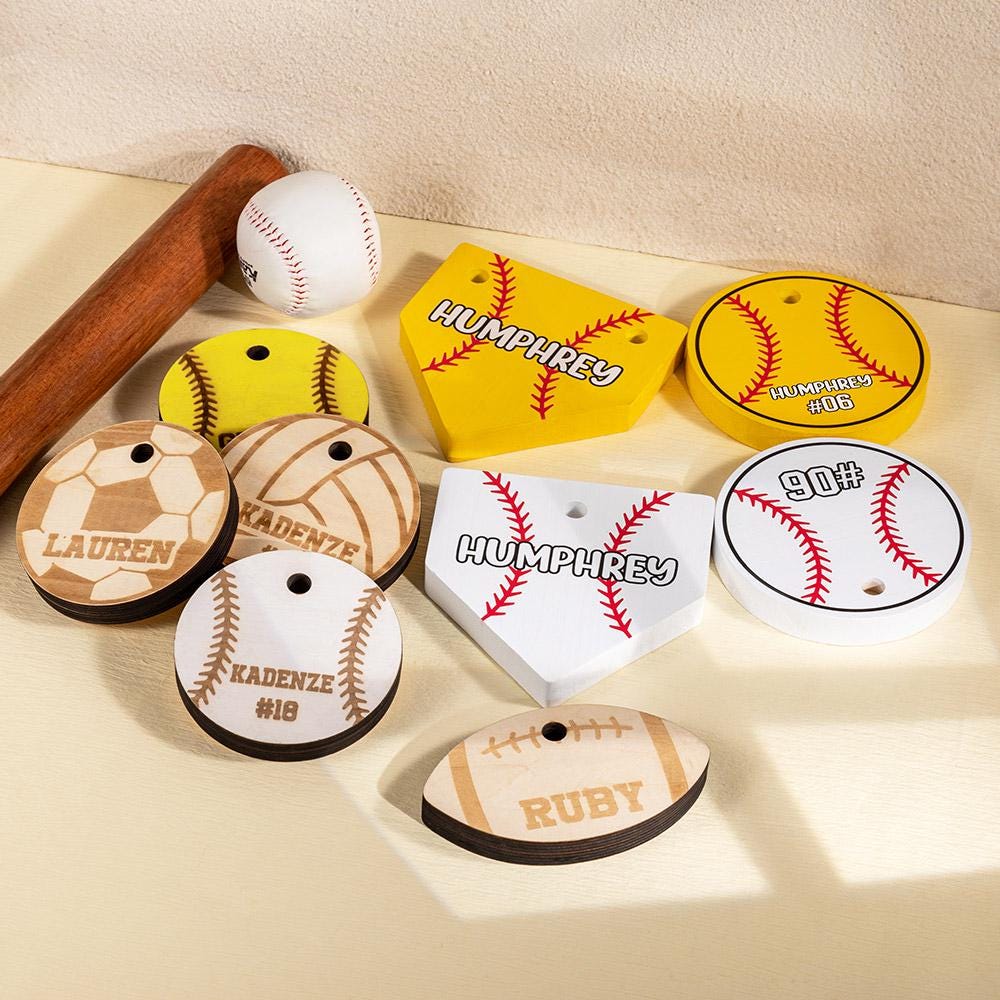 Championship Homeplate Personalized Baseball Softball Stacked Wood Ring Holder with Text Christmas Birthday Gift for Baseball Softball Lover
