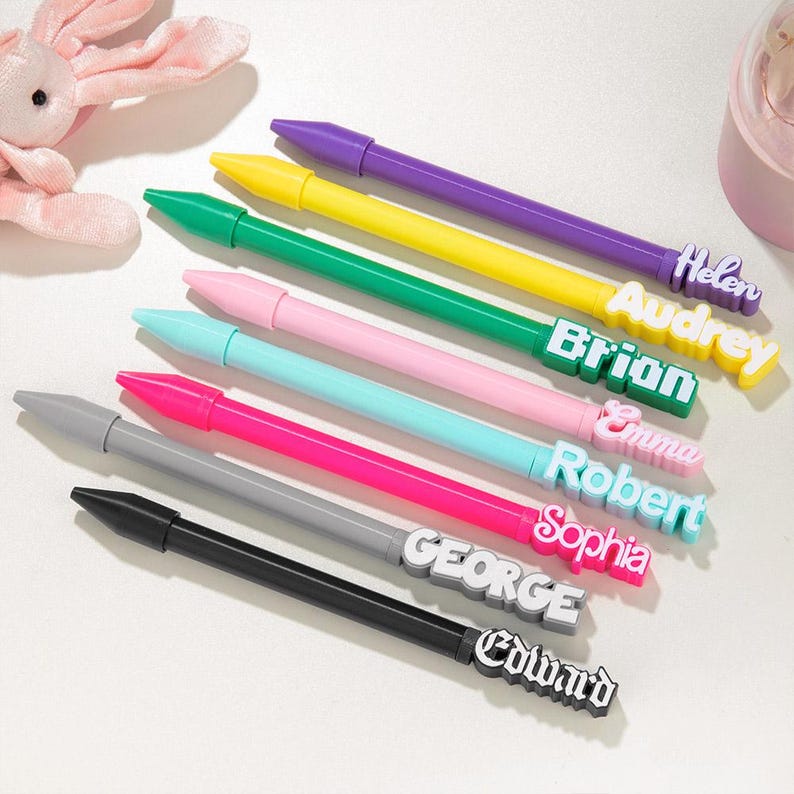 Set of 2pcs Personalized 3D Printed Barbi Pen, Custom Name Pen With ...