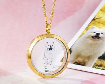 Custom Pet Fur Locket Urn Necklace with Photo & Name, Pet Keepsakes, Pet Memorial Lockets, Gift for Pet Lover, Pet Lost Gift