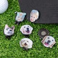 Custom Golf Marker with Photo, Picture Golf Ball Marker Magnetic Hat Clip Golf Accessory, Christmas/Father's Day Gift for Golf Lovers/Father