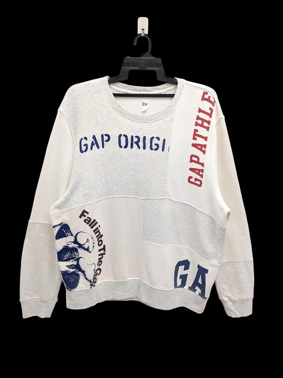 Vintage GAP Patchwork Graphic Deconstructed Color… - image 1