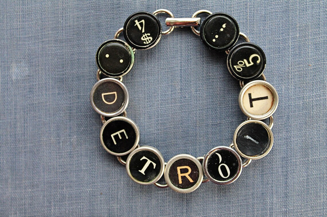 TYPEWRITER Key BRACELET Jewerly Made With Typewriter Keys Etsy