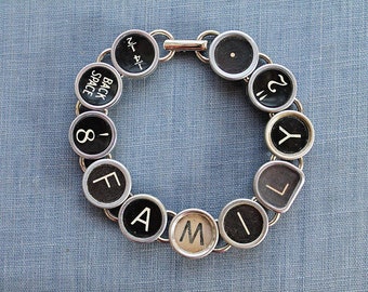 Cherish FAMILY with a TYPEWRITER Key Bracelet: An Heirloom of Love