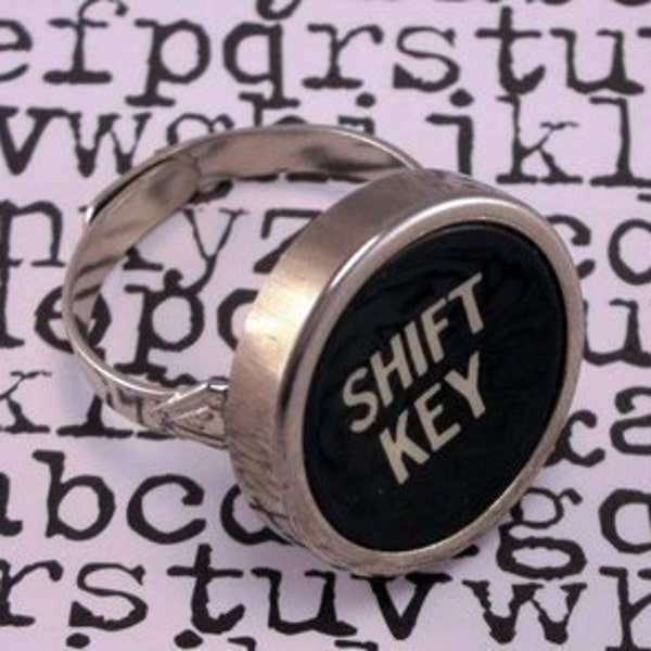 Create Your Unique Vintage Adjustable Typewriter Key Ring - Personalized Initials for Retro Fun, Upcycled Style!