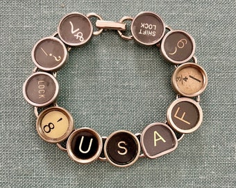 High-Flyin' Style: USAF Typewriter Key Bracelet – Crafted with Authentic Keys!