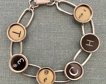 TEACH in Style: Teacher Typewriter Key Bracelet