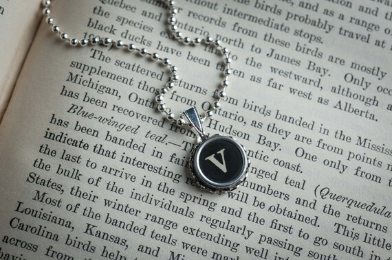 Ride the Wave of Good Vibrations: Vintage Typewriter Key NECKLACE 
