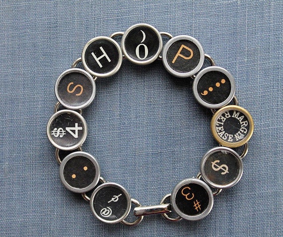 Typewriter bracelet deals