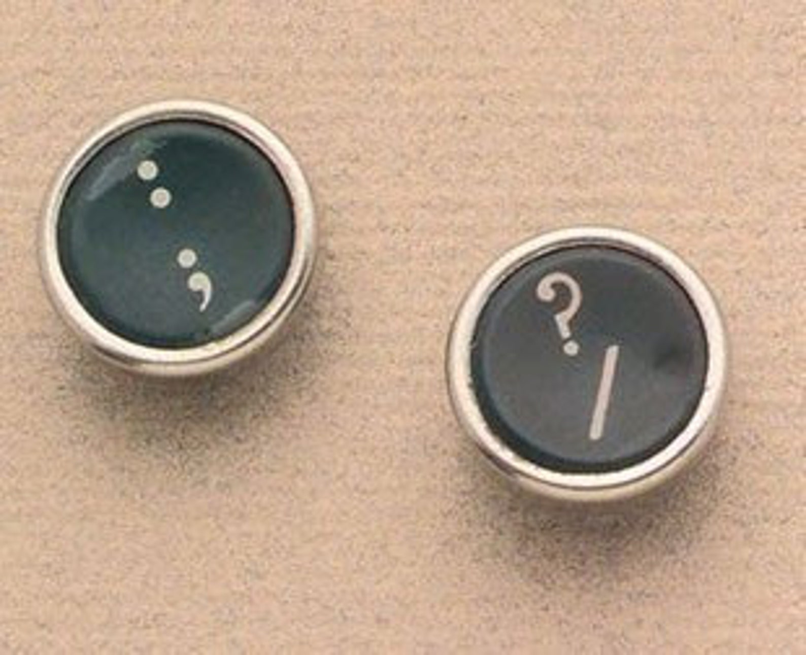 TYPEWRITER Key EARRINGS Custom VINTAGE Initials Symbols Etsy