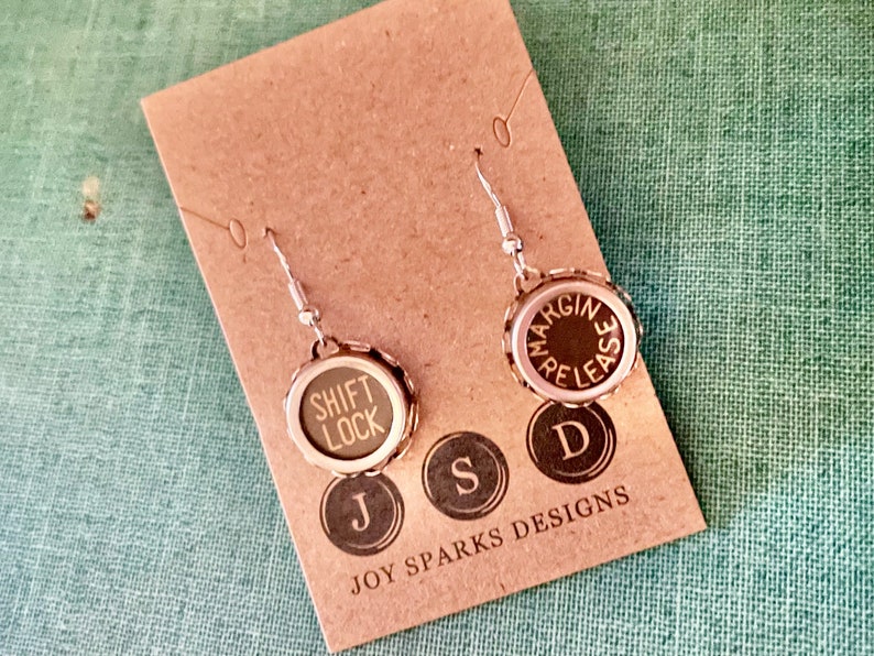TYPEWRITER Key EARRINGS Custom VINTAGE Initials Symbols Etsy