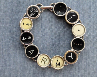 ARMY Strong TYPEWRITER Key BRACELET: Crafted with Courageous Keys
