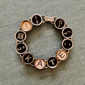 Design Your Own Unique Typewriter Key Bracelet – You Choose the Keys