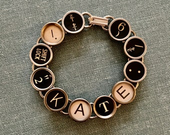 Design Your Own Unique Typewriter Key Bracelet – You Choose the Keys