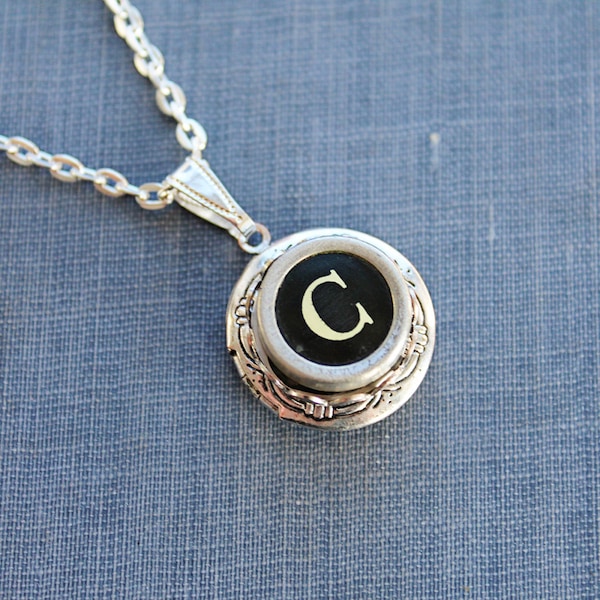 Facebook Exclusive: Vintage Typewriter Key Locket Necklaces – Your Initial, Your Style, Retro Fun!