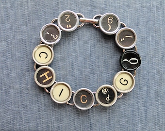 Presenting our "CHICAGO" Typewriter Key Bracelet