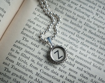 Zippin' into Retro Fun with the letter 'Z' Vintage Typewriter Key NECKLACE