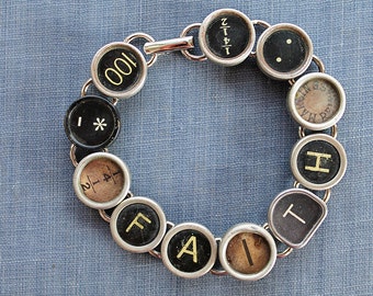 Embrace Faith with Our Typewriter Key Bracelet: Crafted with History and Love