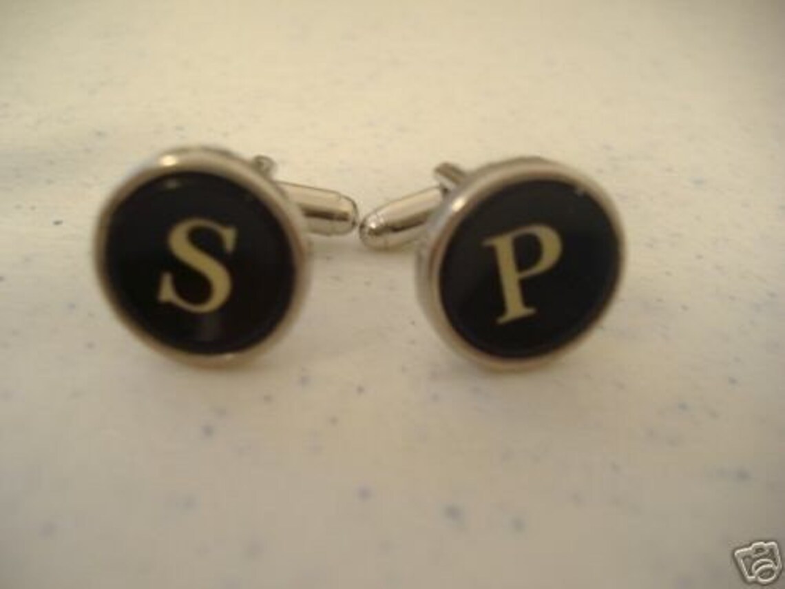 TYPEWRITER Key CUFFLINKS CUSTOM Vintage Intials Wedding Unique Etsy