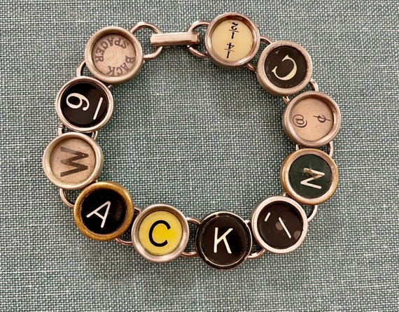 Typewriter key bracelet outlet