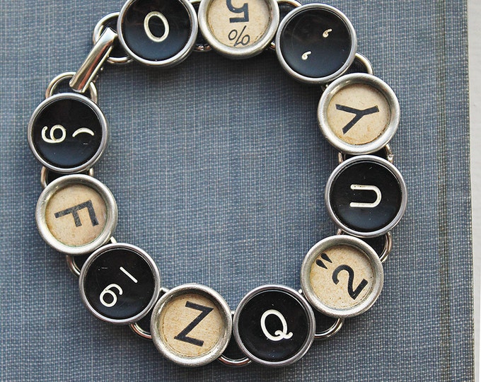 Eco-Chic Typewriter Key Bracelet: A Unique Blend of Recycled Keys