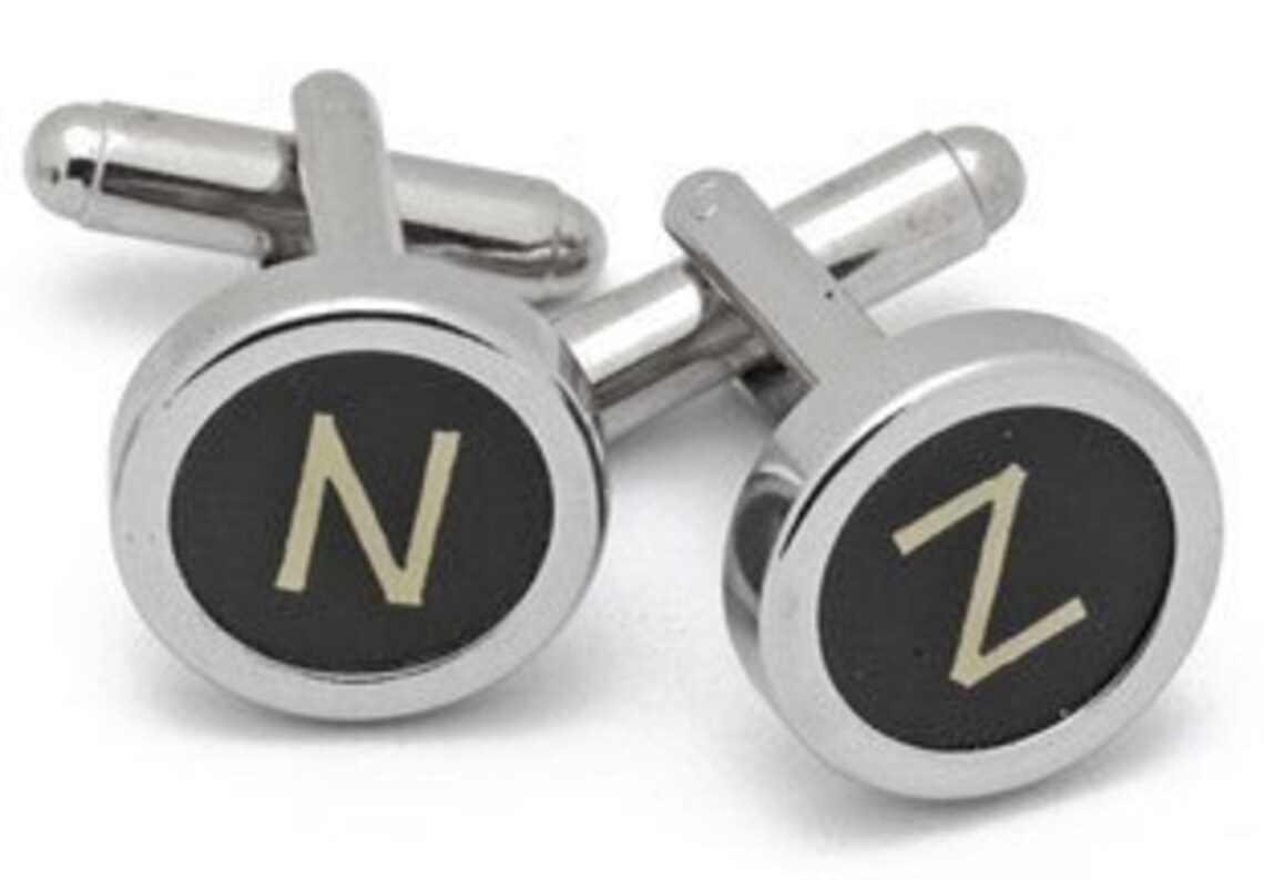 Custom Vintage Typewriter Key Cufflinks INITIALS WEDDING Etsy